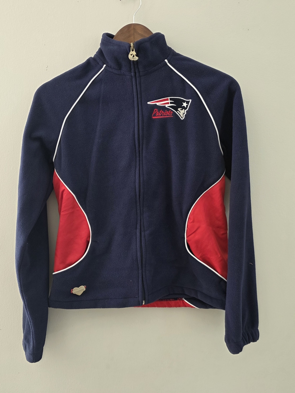 Reebok Kids Navy & Red Patriots Full-Zip Fleece Jacket